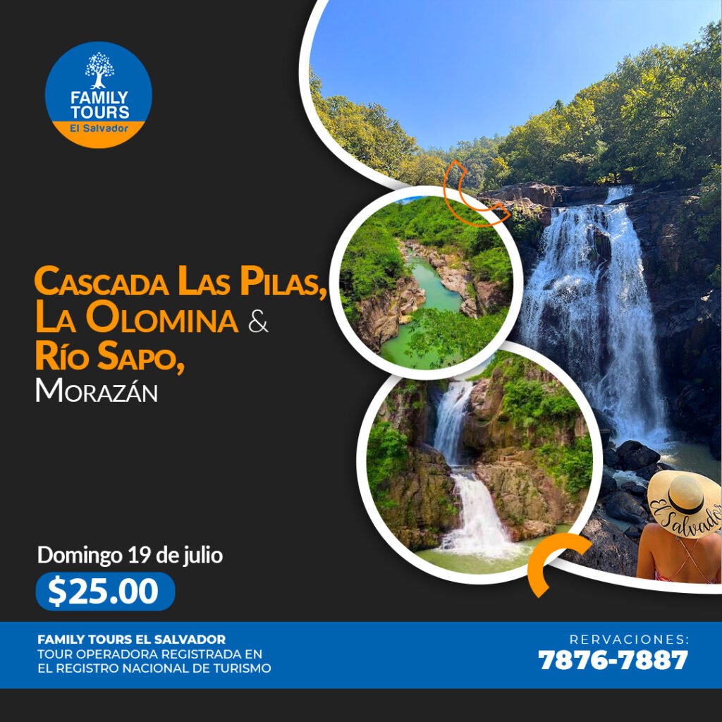 cascada las pilas, la olomina y río sapo, morazán